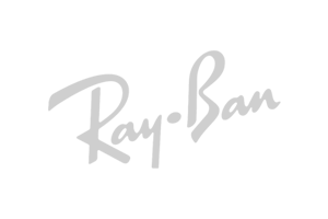 Marca de armação de óculos cinza Ray Ban